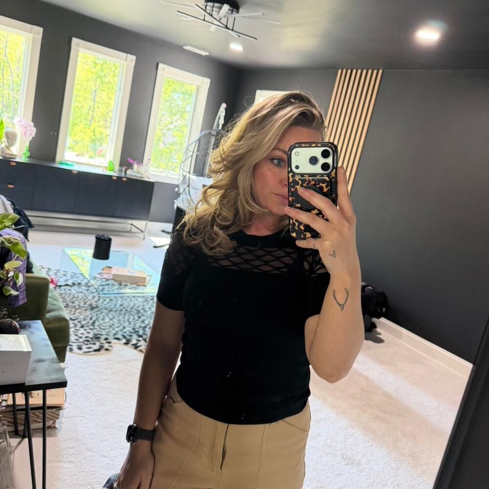 Maje Women's Black and Tan Blouse
